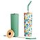 Fruit & Sage, variant on Member's Mark 24-oz Stainless Steel Insulated Tumblers With Wood Lids And Stainless Steel Straws, Assorted Colors 2 pk.