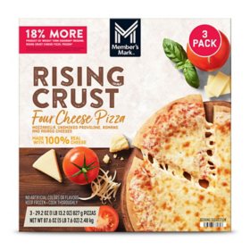 Member's Mark Rising Crust Four Cheese Pizza, Frozen, 3 pk.