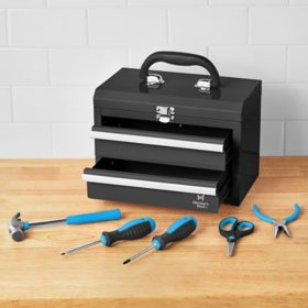 Member's Mark 11" Toolbox With 5-Piece Tool Set, Various Colors