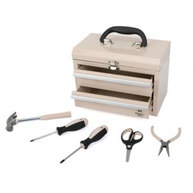 Member's Mark 11" Toolbox With 5-Piece Tool Set, Various Colors