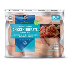Member's Mark NAE Boneless Skinless Chicken Breasts, Frozen, 10 lbs.