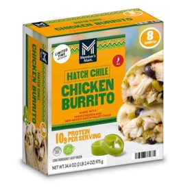 Member's Mark Mild Hatch Chile Chicken Burrito, 8 ct.