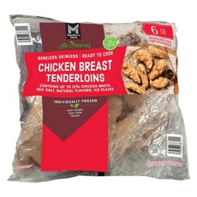 Member's Mark NAE Boneless Skinless Chicken Breast Tenderloins, Frozen, 6 lbs.