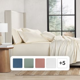 Member's Mark 500 Thread Count Performance Solid Sheet Set, Assorted Colors and Sizes