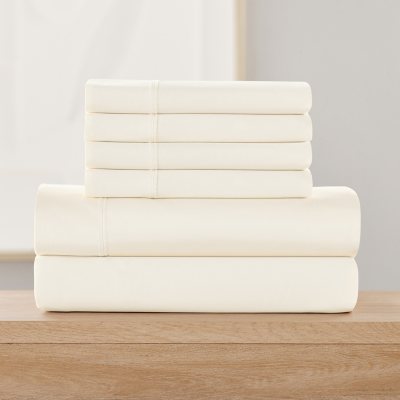 Member's Mark Performance Solid Sheet Set:- California King, Vanilla