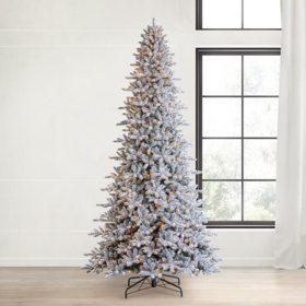 Member's Mark 12' Flocked Aspen Pre-Lit Christmas Tree