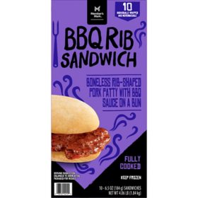 Member's Mark BBQ Rib Sandwich, Frozen, 10 ct.