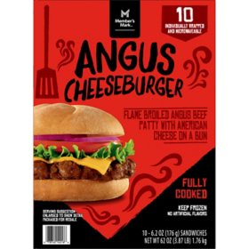 Member's Mark Angus Beef Cheeseburger, Frozen, 10 ct.