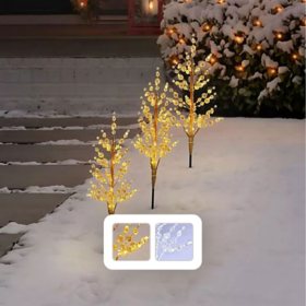 Member's Mark Crystal Bead Pathway Lights, Set of 3, Assorted Colors