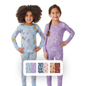 Member's Mark Toddler & Girls 4-Piece Organic Cotton Pajama Set