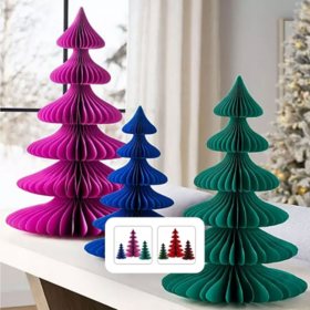 Member’s Mark Honeycomb Paper Trees, Set of 3