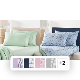 Member's Mark 8-Piece Soft Washed Sheet Set 2 Pack, Assorted Colors & Sizes