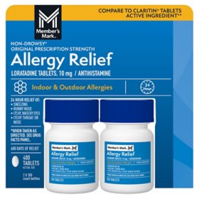 Member’s Mark Allergy Relief Loratadine Tablets 10 mg, 400 ct.