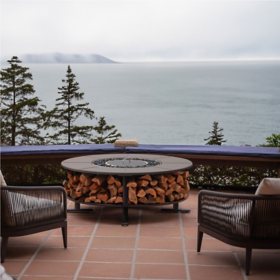 Member's Mark 57" Smokeless Round Fire Pit with 360° Wood Storage