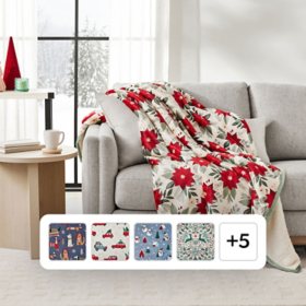 Member’s Mark Holiday Plush Throw, 60” x 70”, Assorted Designs