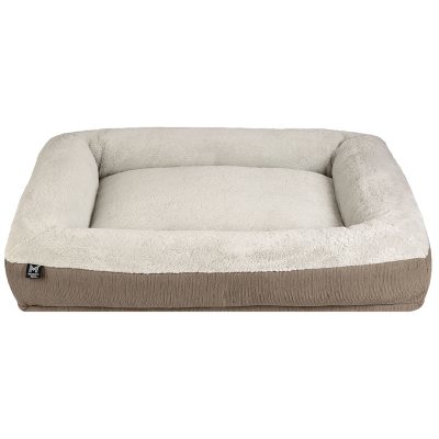 Member's Mark Bolster Pet Bed, grey & black