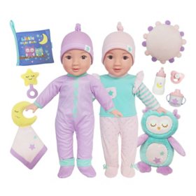 Member's Mark Sweet Twins Vinyl Dolls with Accessories