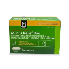 Member's Mark Maximum Strength Mucus Relief DM Extended Release Tablets, 56 ct.