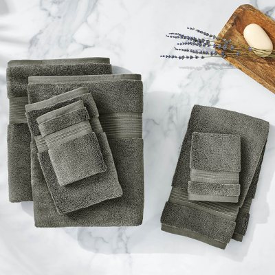 Member's Mark Plush 6-Piece Towel Set - Grey:- Grey