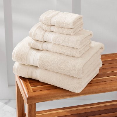Member's Mark Organic 6-Piece Towel Set - Ivory:- Ivory