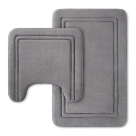 Member's Mark Quick-Dry Memory Foam Bath Mat Contour Set, Assorted Colors		