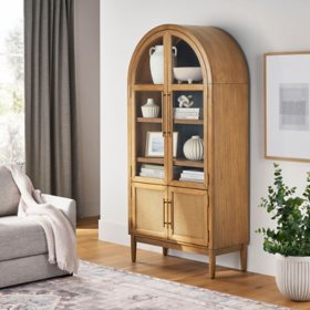 Member's Mark Enzo Storage Cabinet With Rattan Cabinet Doors