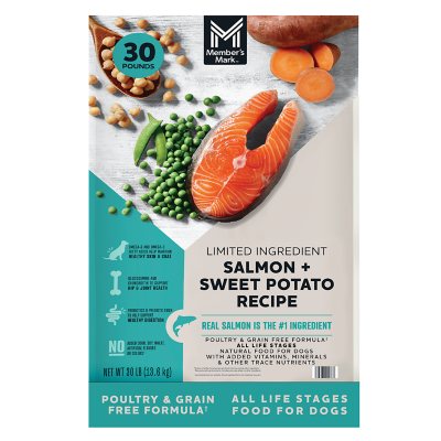 Member s Mark Grain Free Salmon and Sweet Potato Dry Dog Food 30 lbs. Sam s Club