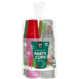 Member's Mark Premium Quality Holiday Cups, 18 fl. oz., 160ct.