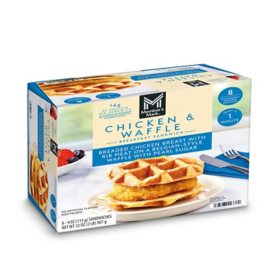 Member's Mark Chicken and Waffle Breakfast Sandwiches, Frozen, 8 ct.