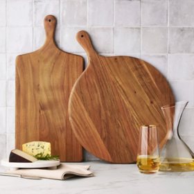 Member's Mark Set of 2 Acacia Wood Charcuterie Boards