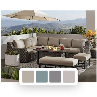 Member's Mark Athena Sectional with Sunbrella Fabric, 7pc