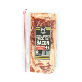 Member's Mark Double Smoked Thick Sliced Bacon, 2 lbs., 2 pk.