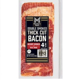 Member's Mark Double Smoked Thick Sliced Bacon, 2 lbs., 2 pk.