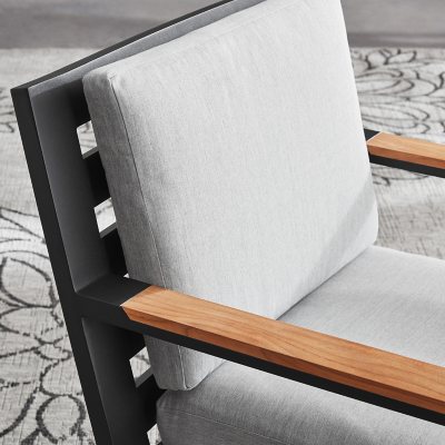 【THE MOZZ】[Premium] Eden Pleats Belt Set Member's Mark Vista Dining Set with Sunbrella Fabric, 7pc