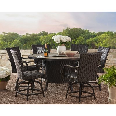 Outdoor patio set with fire table online