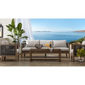 Member's Mark Ember Deep Seating Set with Sunbrella Fabric, 4pc