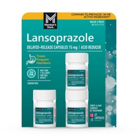 Members Mark Lansoprazole Delayed Release Capsules, 15 mg, 42 ct.