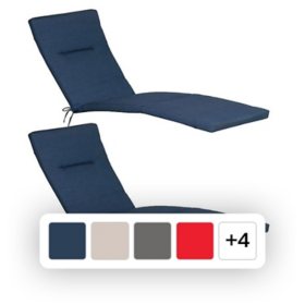 Member's Mark Chaise Lounge Cushions with Sunbrella Fabric, Set of 2