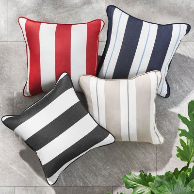 Member's Mark Cabana Pillows with Sunbrella Fabric, Set of 2:- Relate Harbor/Canvas Navy