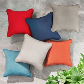 Member's Mark Solid Accent Pillows with Sunbrella Fabric, Set of 2