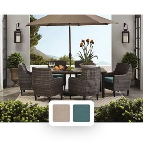 Member's Mark Athena Dining Set with Sunbrella Fabric, 7pc