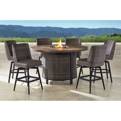 Member s Mark Athena Fire High Dining Set 7pc Sam s Club