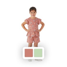 Member's Mark Toddler Girls 2-Piece Gauze Playwear Set