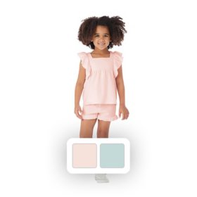 Member's Mark Toddler Girls 2-Piece Jacquard Knit Playwear Set		