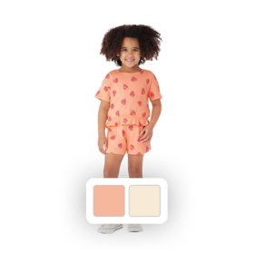 Member's Mark Toddler Girls 2-Piece Crinkle Knit Playwear Set