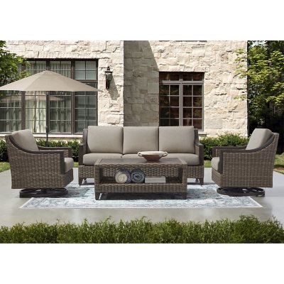 Member's Mark St. Croix Deep Seating Set with Sunbrella Fabric, 4pc