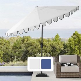 Member's Mark 10' Scalloped Market Umbrella with Sunbrella Fabric     