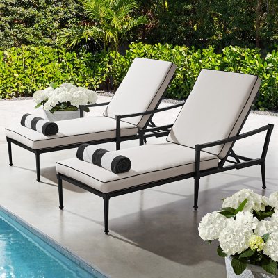 Member s Mark Sheffield Chaise Lounger with Adjustable Back Set of 2