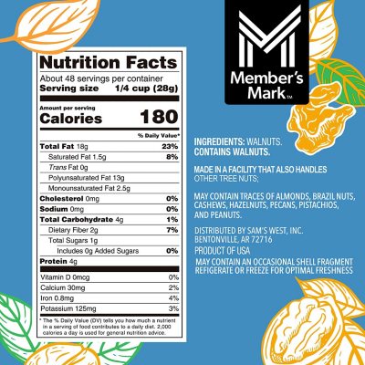 Member's Mark Natural Shelled Walnuts, 3 lbs. - Sam's Club