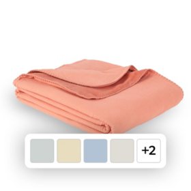 Member's Mark Reversible Cozy Gauze Plush Throw,  60" x 70"